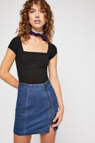 This Way Or That Mini Skirt By Free People Denim